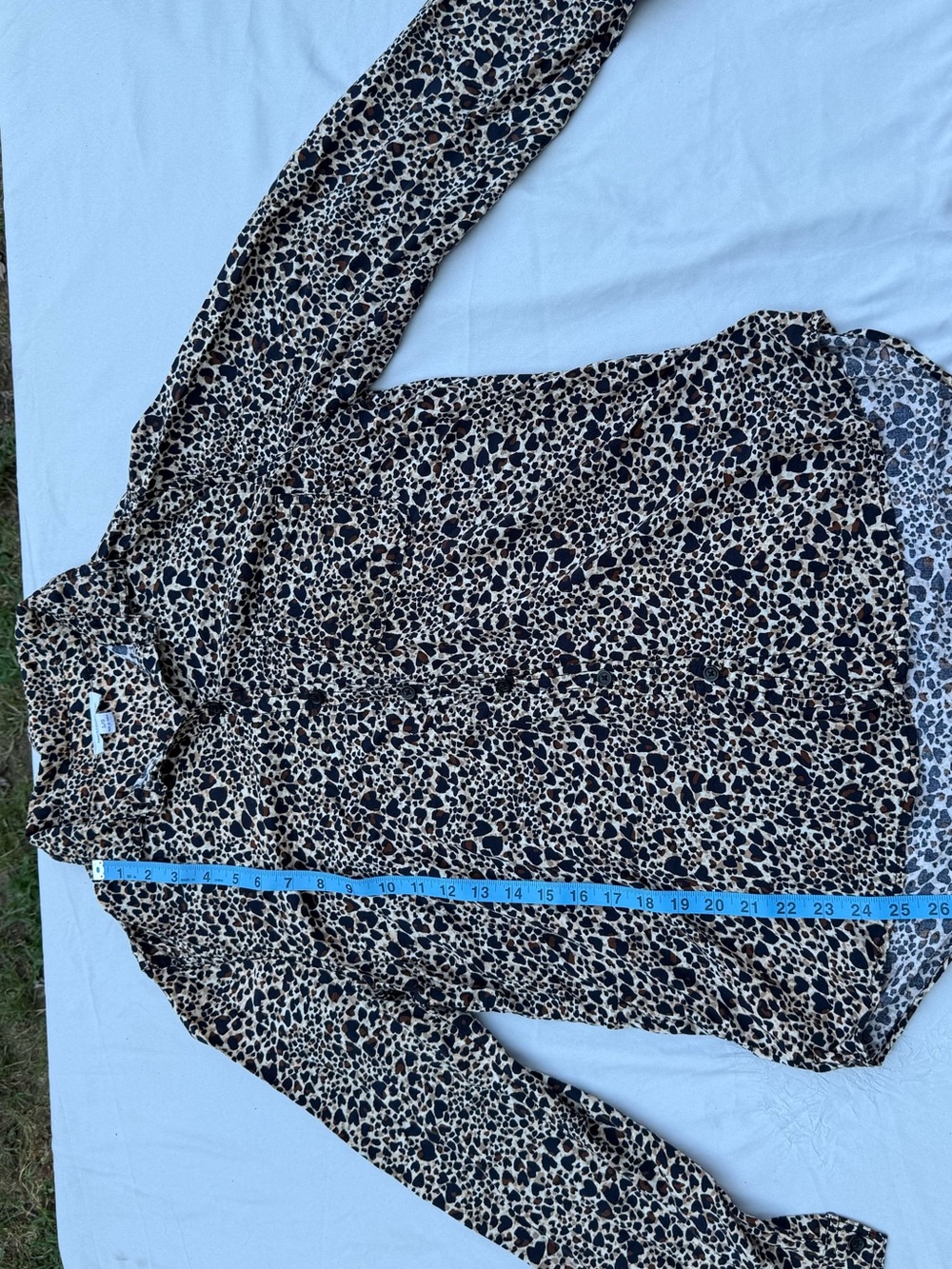 beachlunchlounge Girls' Leopard Print Button-Up Shirt - Black & Tan